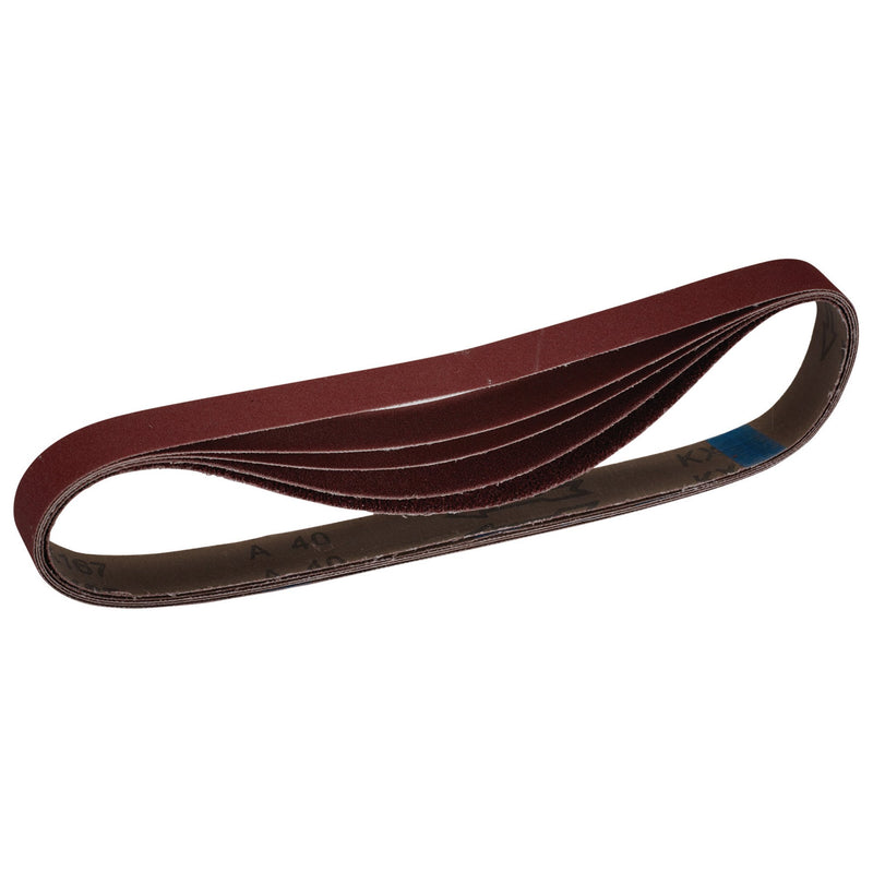 Cloth Sanding Belt, 25 x 762mm, Assorted Grit (Pack of 5)