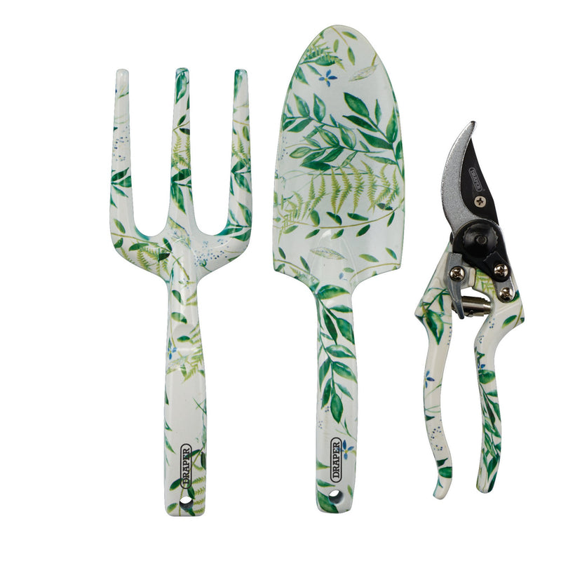 Garden Tool Set with Floral Pattern (3 Piece)