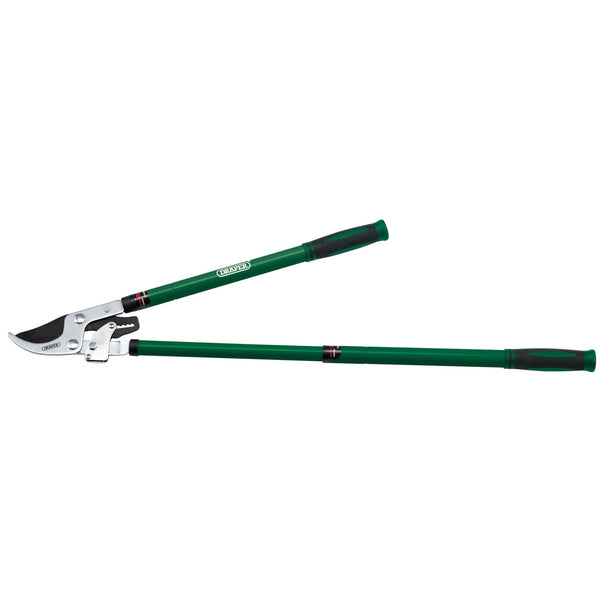 Telescopic Ratchet Action Bypass Loppers with Steel Handles