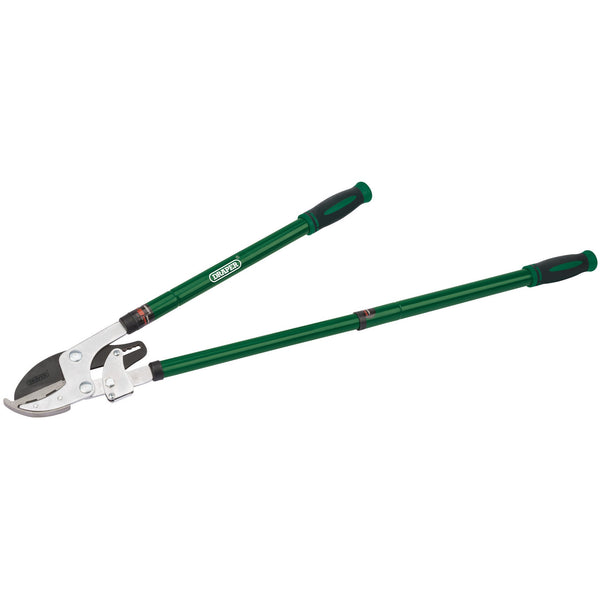 Telescopic Ratchet Action Anvil Loppers with Steel Handles