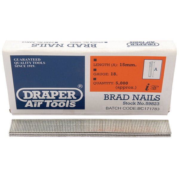 Brad Nails, 15mm (Pack of 5000)