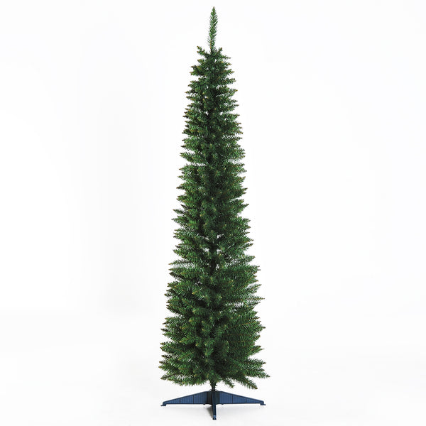 HOMCOM 1.8m Artificial Christmas Pine Tree W/Plastic Stand-Green
