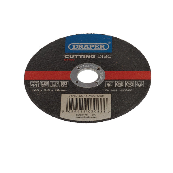 Metal Cutting Disc, 100 x 2.5 x 16mm