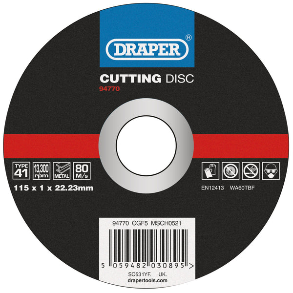 Metal Cutting Disc, 115 x 1 x 22.23mm