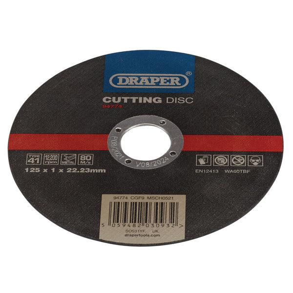 Metal Cutting Disc, 125 x 1 x 22.23mm