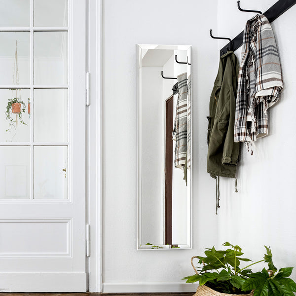 HOMCOM Full Length Mirror Wall-Mounted, Rectangle Dressing Mirror for Bedroom, Living Room, White