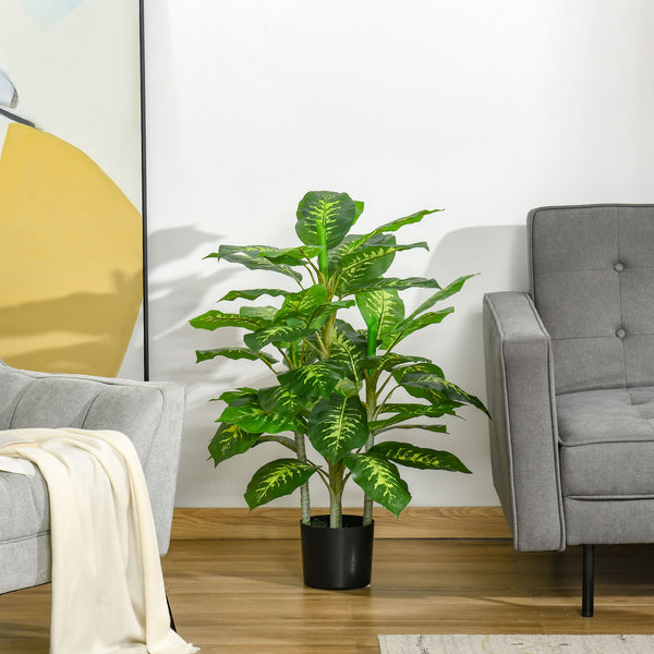 HOMCOM Artificial Evergreen Tree Fake Decorative Plant in Nursery Pot for Indoor Outdoor DÃ©cor, 95cm