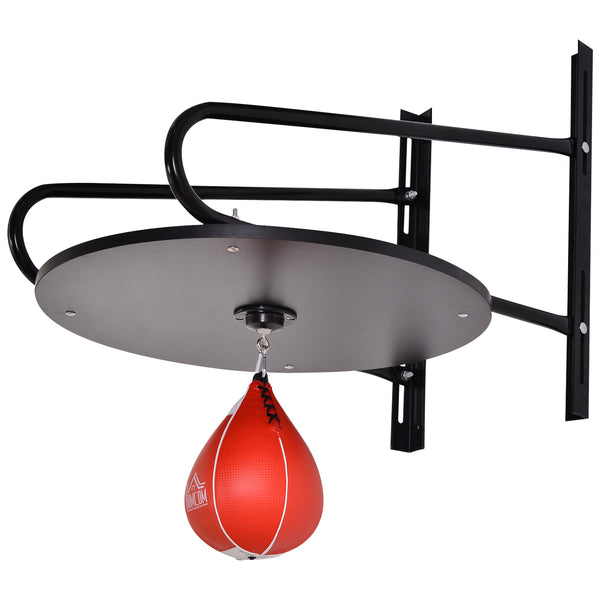 HOMCOM Pear Fast Boxing Set with Platform Wall Installation, Pump, Accessories Included, 60 x 73 x 80 cm