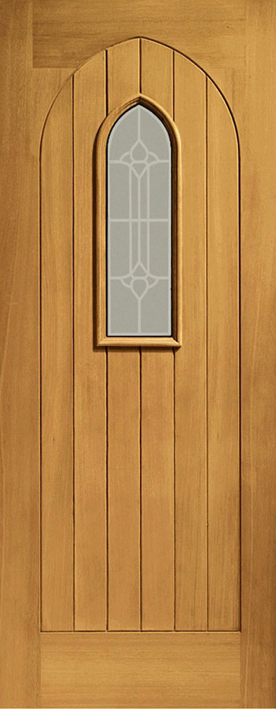 XL Joinery External Oak Westminster Decorative Glass Pre-Finished