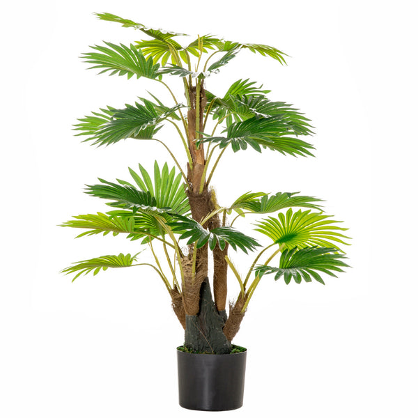 HOMCOM Artificial Tropical Palm Tree Fake Decorative Plant in Nursery Pot for Indoor Outdoor DÃ©cor, 135cm