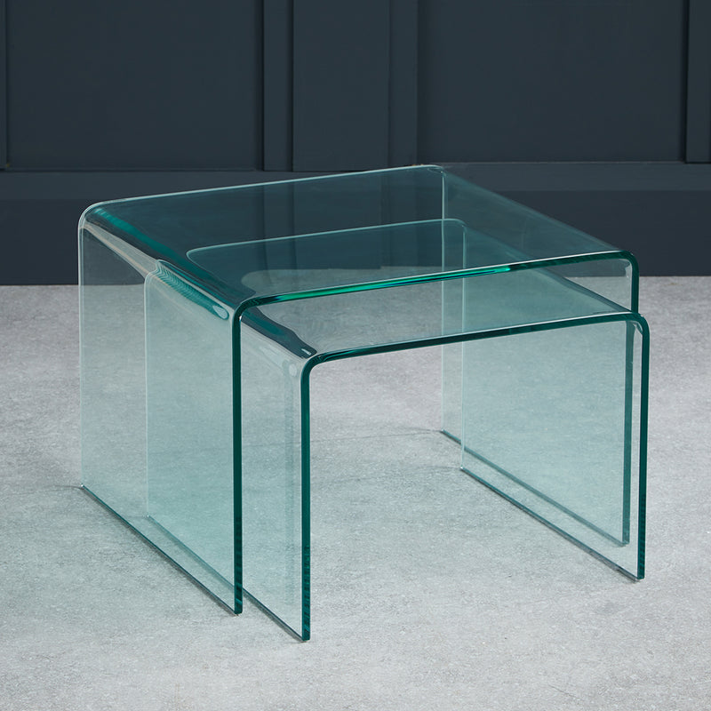 LPD Azurro Nest Of 2 Tables Glass