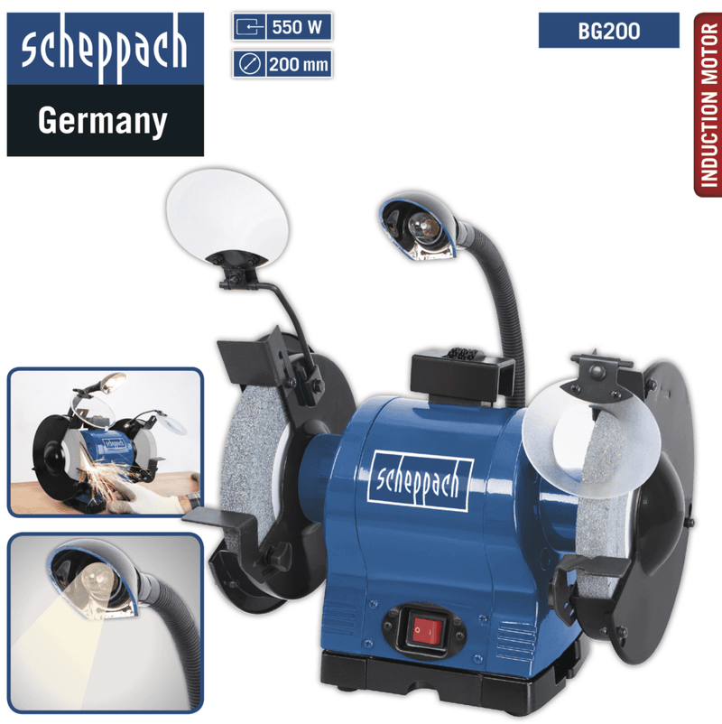 Scheppach BG200 550W 200 MM Bench Grinder