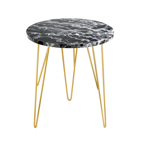 LPD Fusion Lamp Table Black Marble