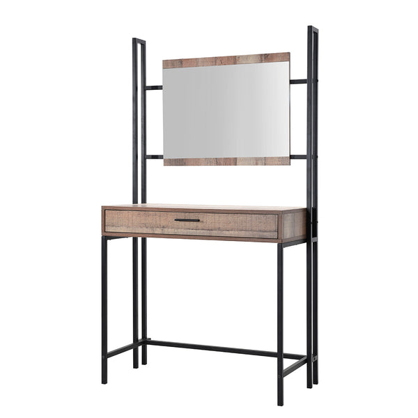 LPD Hoxton Dressing Table and Mirror Distressed Oak Effect