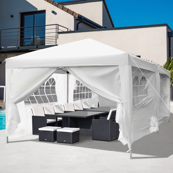 Outsunny Pop Up Gazebo Marquee, size(6m x 3m)-White