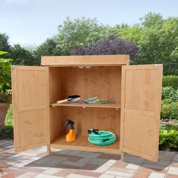 Outsunny Outdoor Garden Storage Shed, Cedarwood-Burlywood Colour