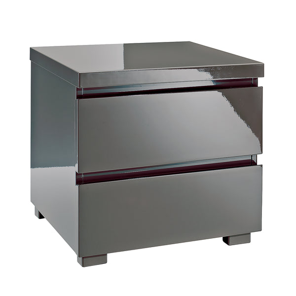 LPD Puro 2 Drawer Bedside Charcoal