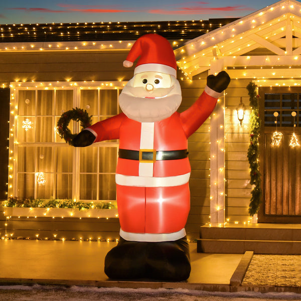 HOMCOM Inflatable 2.4m Santa Claus W/LED lights